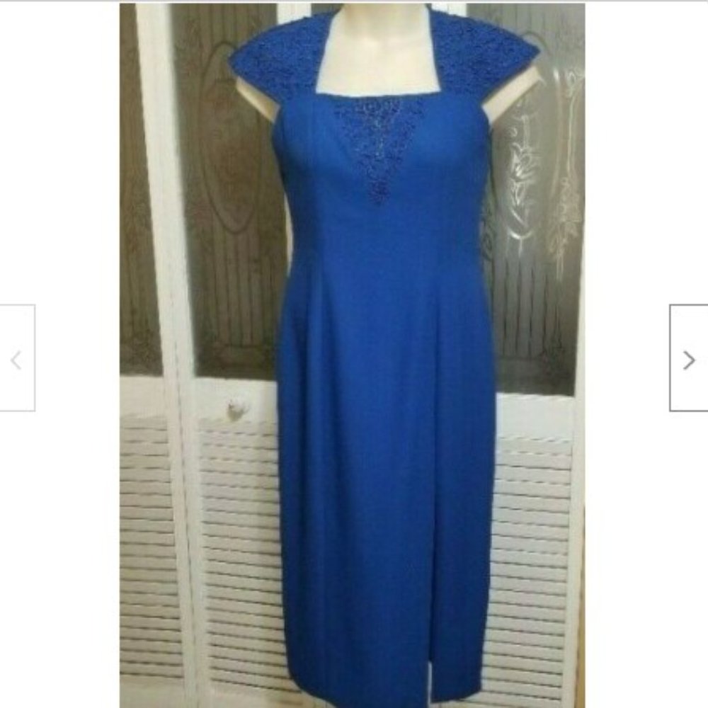 Anne French Ladies Beaded Embroidered Dress